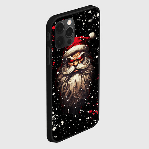 Чехол iPhone 12 Pro Evil Santa Claus / 3D-Черный – фото 2