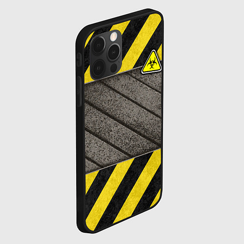 Чехол iPhone 12 Pro Сталь и биологическая опасность / 3D-Черный – фото 2