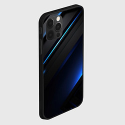 Чехол для iPhone 12 Pro Вихрь синего, цвет: 3D-черный — фото 2