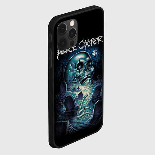 Чехол iPhone 12 Pro Night skull Alice Cooper / 3D-Черный – фото 2