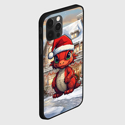 Чехол для iPhone 12 Pro Красный маленький дракон 2024, цвет: 3D-черный — фото 2