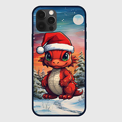 Чехол для iPhone 12 Pro Маленький красный дракон, цвет: 3D-черный