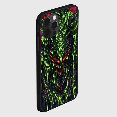 Чехол iPhone 12 Pro Green and red slime / 3D-Черный – фото 2