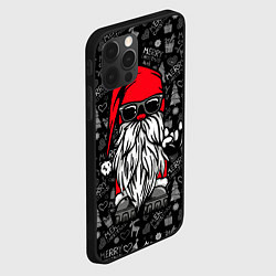 Чехол для iPhone 12 Pro Санта Клаус гном, цвет: 3D-черный — фото 2