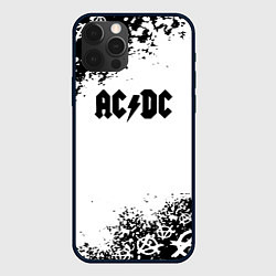 Чехол для iPhone 12 Pro AC DC anarchy rock, цвет: 3D-черный