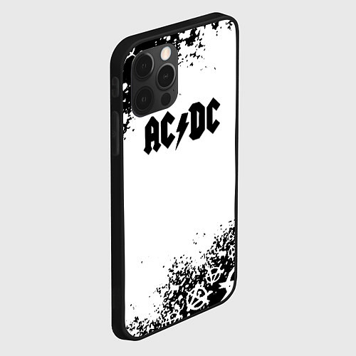 Чехол iPhone 12 Pro AC DC anarchy rock / 3D-Черный – фото 2