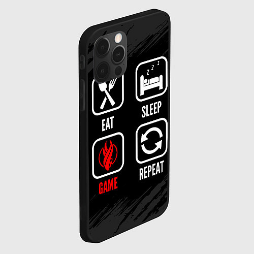 Чехол iPhone 12 Pro Eat, sleep, Dead Space, repeat / 3D-Черный – фото 2