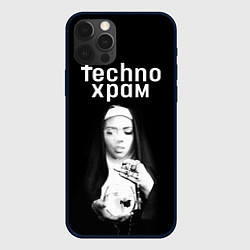 Чехол для iPhone 12 Pro Techno храм монашка сфужером, цвет: 3D-черный