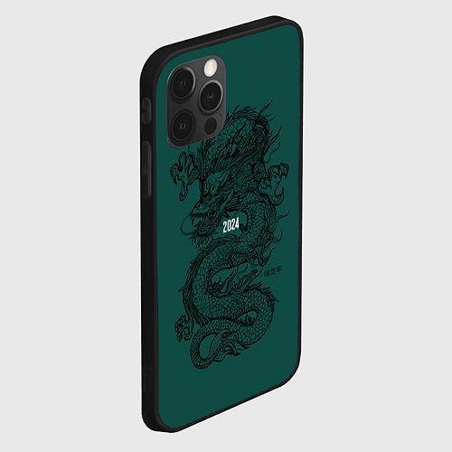 Чехол iPhone 12 Pro Chinese dragon - 2024 / 3D-Черный – фото 2