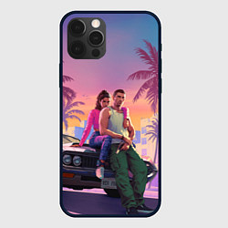 Чехол для iPhone 12 Pro Люсия с парнем gta 6, цвет: 3D-черный