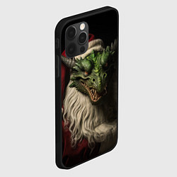 Чехол для iPhone 12 Pro Дракон в костюме Санты, цвет: 3D-черный — фото 2