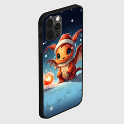 Чехол для iPhone 12 Pro Снежный волшебник дракон, цвет: 3D-черный — фото 2