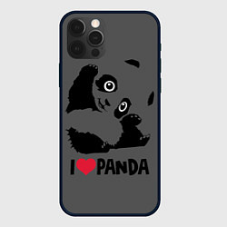 Чехол для iPhone 12 Pro Я люблю панду, цвет: 3D-черный