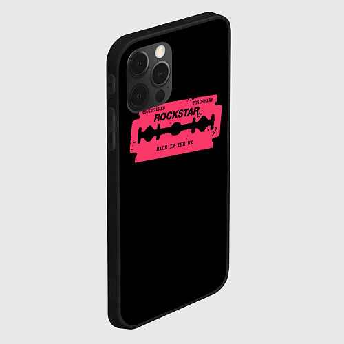 Чехол iPhone 12 Pro Rockstar razor / 3D-Черный – фото 2