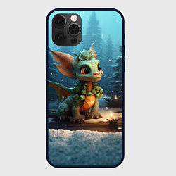 Чехол для iPhone 12 Pro Веселый дракон 2024, цвет: 3D-черный