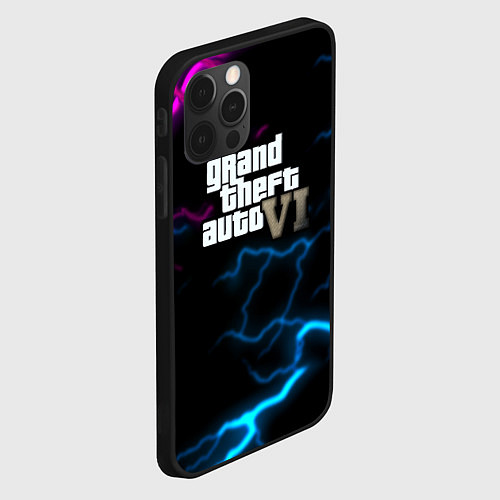 Чехол iPhone 12 Pro Grand theft auto storm / 3D-Черный – фото 2