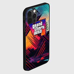 Чехол для iPhone 12 Pro GTA 6 аbstract logo, цвет: 3D-черный — фото 2