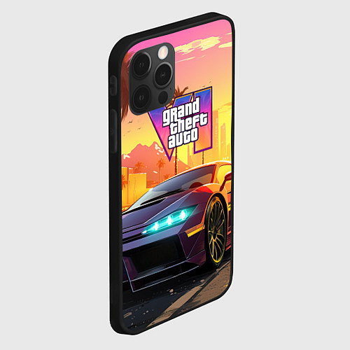 Чехол iPhone 12 Pro Auto GTA 6 / 3D-Черный – фото 2