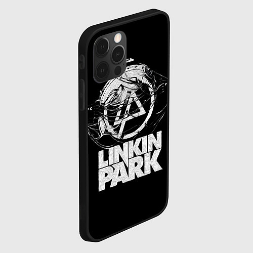 Чехол iPhone 12 Pro Linkin Park рэп-метал / 3D-Черный – фото 2