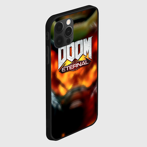 Чехол iPhone 12 Pro Doom eternal games / 3D-Черный – фото 2