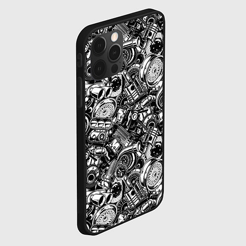 Чехол iPhone 12 Pro Автотюнинг - запчасти / 3D-Черный – фото 2