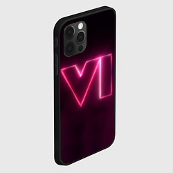 Чехол для iPhone 12 Pro GTA 6 Neon, цвет: 3D-черный — фото 2