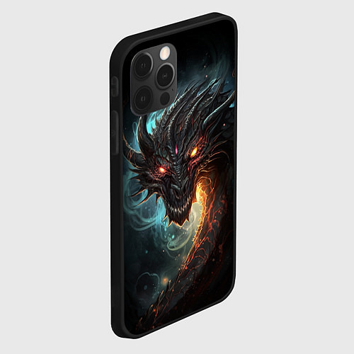 Чехол iPhone 12 Pro Фэнтази дракон символ 2024 / 3D-Черный – фото 2