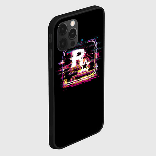 Чехол iPhone 12 Pro Rockstar noise / 3D-Черный – фото 2