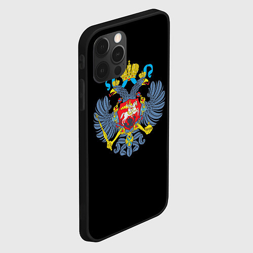 Чехол iPhone 12 Pro Имперская символика России / 3D-Черный – фото 2