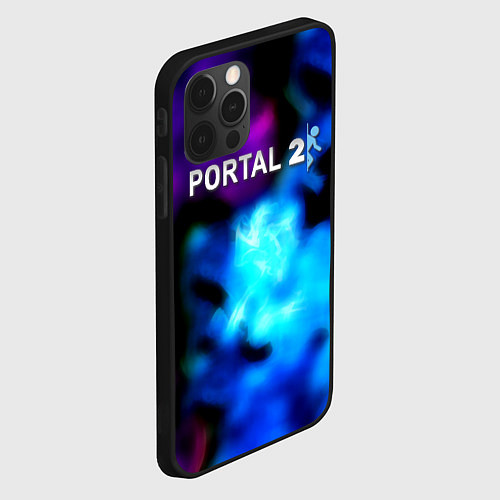 Чехол iPhone 12 Pro Portal неоновый градиент / 3D-Черный – фото 2