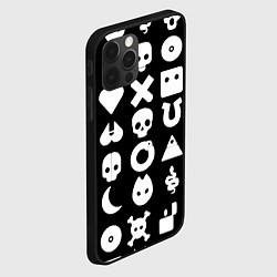Чехол для iPhone 12 Pro Любовь смерть и роботы паттерн, цвет: 3D-черный — фото 2