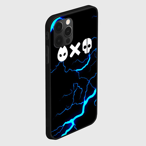 Чехол iPhone 12 Pro Любовь смерть и роботы гроза шторм / 3D-Черный – фото 2