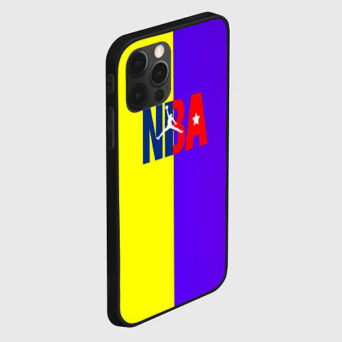 Чехол iPhone 12 Pro NBA sport полосы / 3D-Черный – фото 2