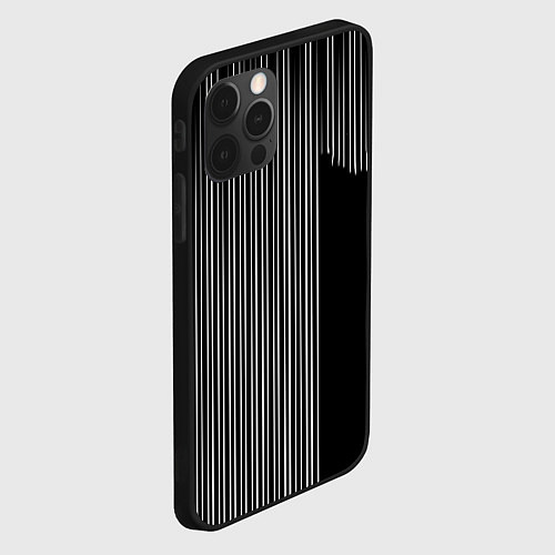 Чехол iPhone 12 Pro Visual zebra stripes / 3D-Черный – фото 2