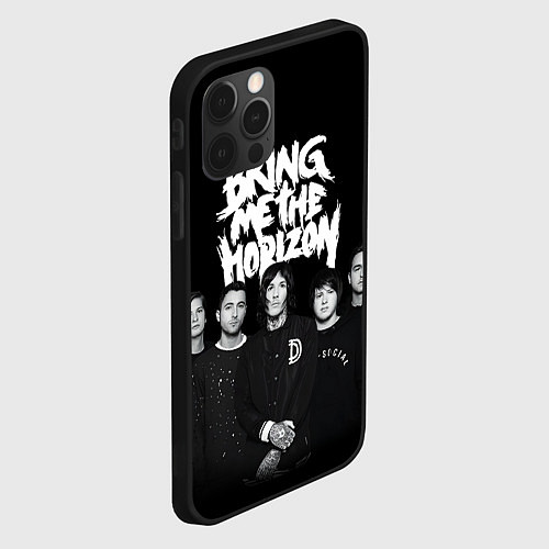 Чехол iPhone 12 Pro Bring me the horizon - group / 3D-Черный – фото 2