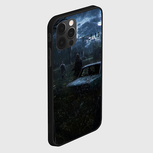 Чехол iPhone 12 Pro STALKER 2 дождливая погода / 3D-Черный – фото 2