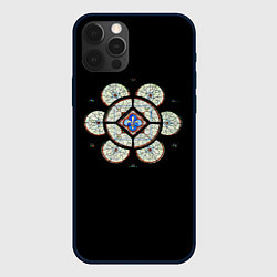 Чехол для iPhone 12 Pro Готический витраж из Блуа, цвет: 3D-черный
