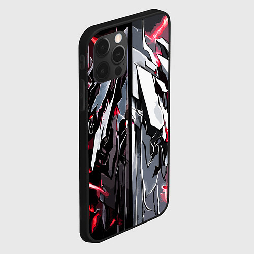 Чехол iPhone 12 Pro Адский доспех красный / 3D-Черный – фото 2