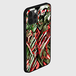 Чехол для iPhone 12 Pro Адский каменный доспех красный, цвет: 3D-черный — фото 2