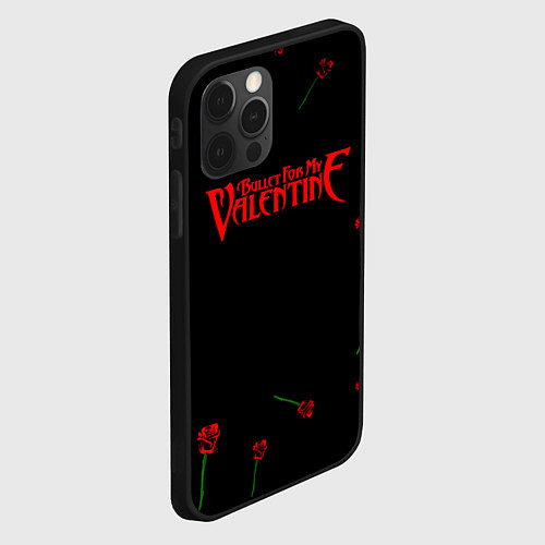 Чехол iPhone 12 Pro Bullet for my valentine rose album / 3D-Черный – фото 2