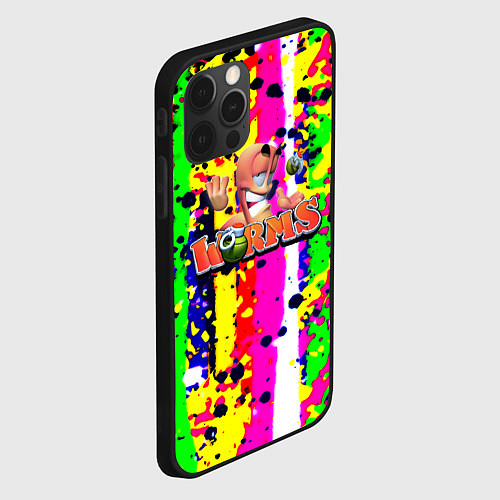 Чехол iPhone 12 Pro Worms true colors / 3D-Черный – фото 2