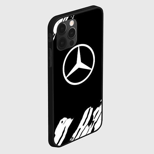 Чехол iPhone 12 Pro Mercedes benz краски спорт / 3D-Черный – фото 2