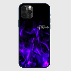 Чехол для iPhone 12 Pro Dantes Inferno flame neon, цвет: 3D-черный