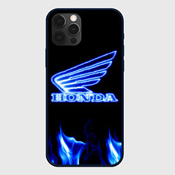 Чехол для iPhone 12 Pro Honda neon, цвет: 3D-черный