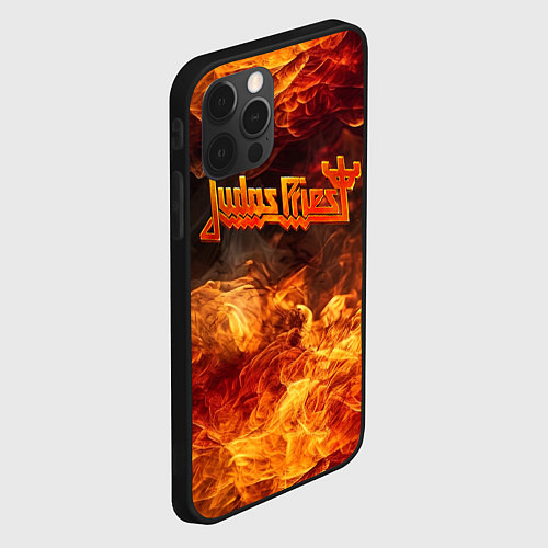 Чехол iPhone 12 Pro Fire - Judas Priest / 3D-Черный – фото 2