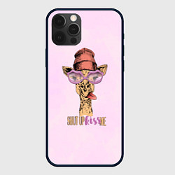 Чехол для iPhone 12 Pro Гламурный жираф, цвет: 3D-черный