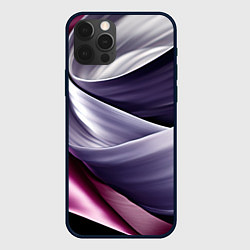 Чехол для iPhone 12 Pro Абстрактные волнистые полосы, цвет: 3D-черный