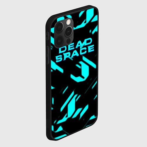 Чехол iPhone 12 Pro Dead space айзек стиль неоновая броня / 3D-Черный – фото 2