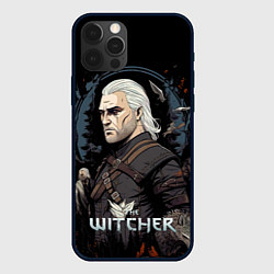 Чехол для iPhone 12 Pro Ведьмак иллюстрация, цвет: 3D-черный