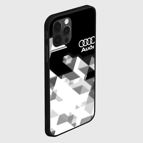 Чехол iPhone 12 Pro AUDI geometry sport / 3D-Черный – фото 2